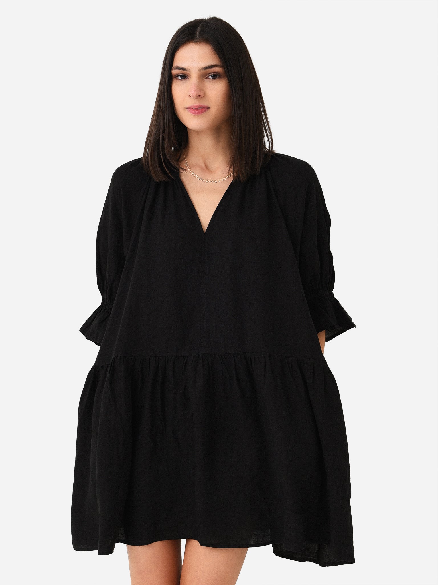 Bria Dress in Solid Black – Beau & Ro