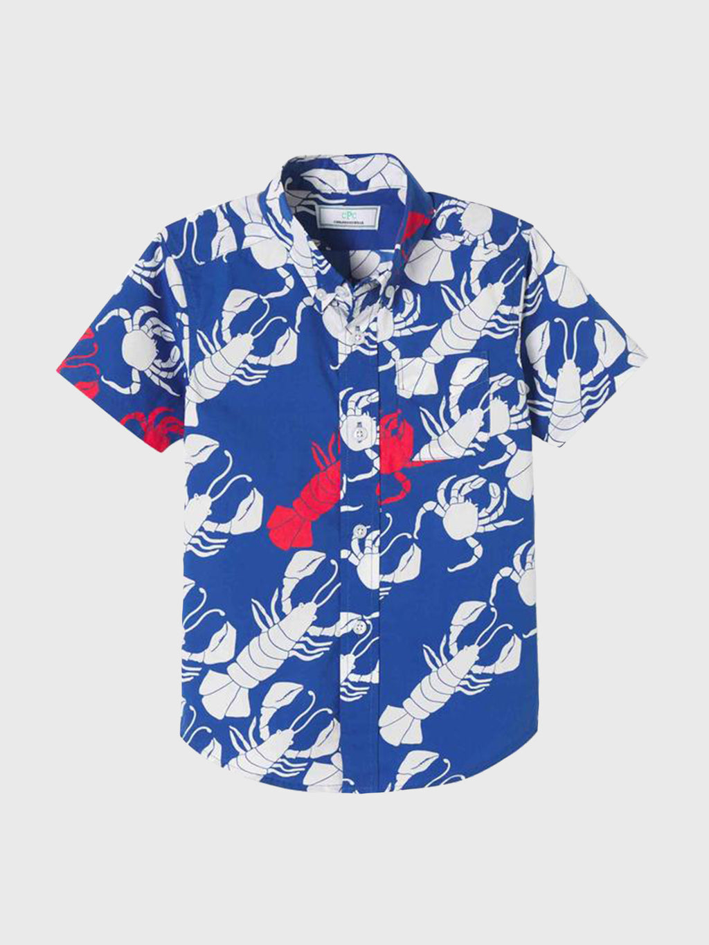 Classic Prep Boys' Owen Hula Short Sleeve Button Down Shirt - Saint Bernard