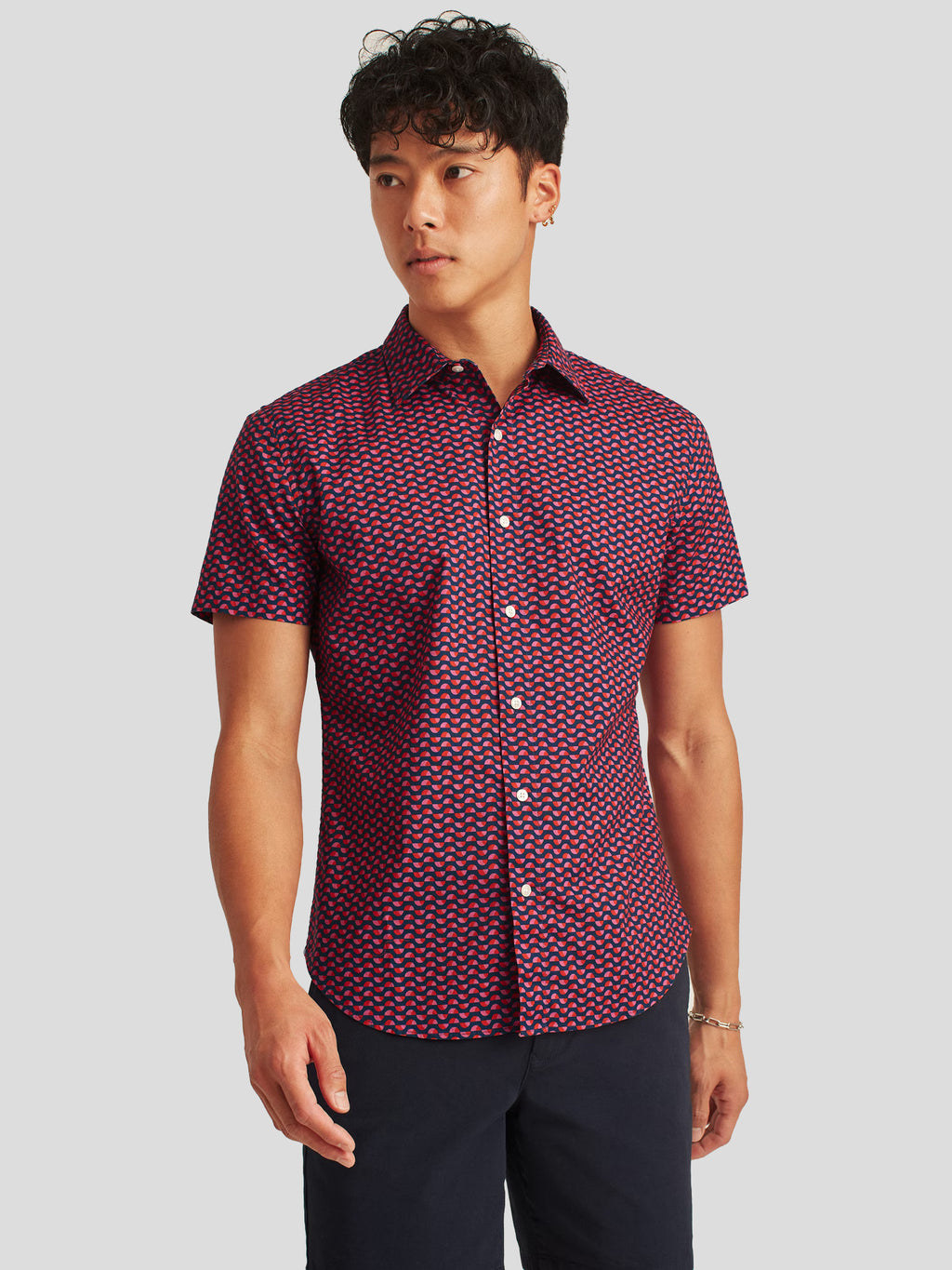 Bonobos Men's Stretch Riviera Short Sleeve Shirt - Saint Bernard