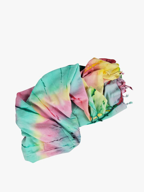Hat Attack Tie Dye Beach Throw - Saint Bernard