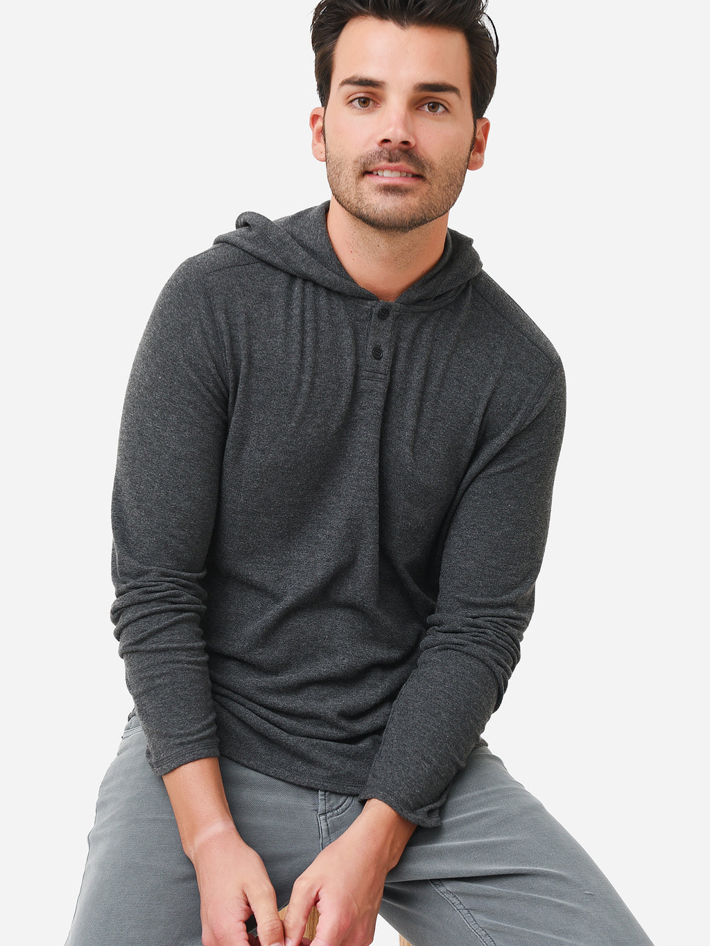 Velvet Men's Byrd Long Sleeve Hoodie Tee - Saint Bernard