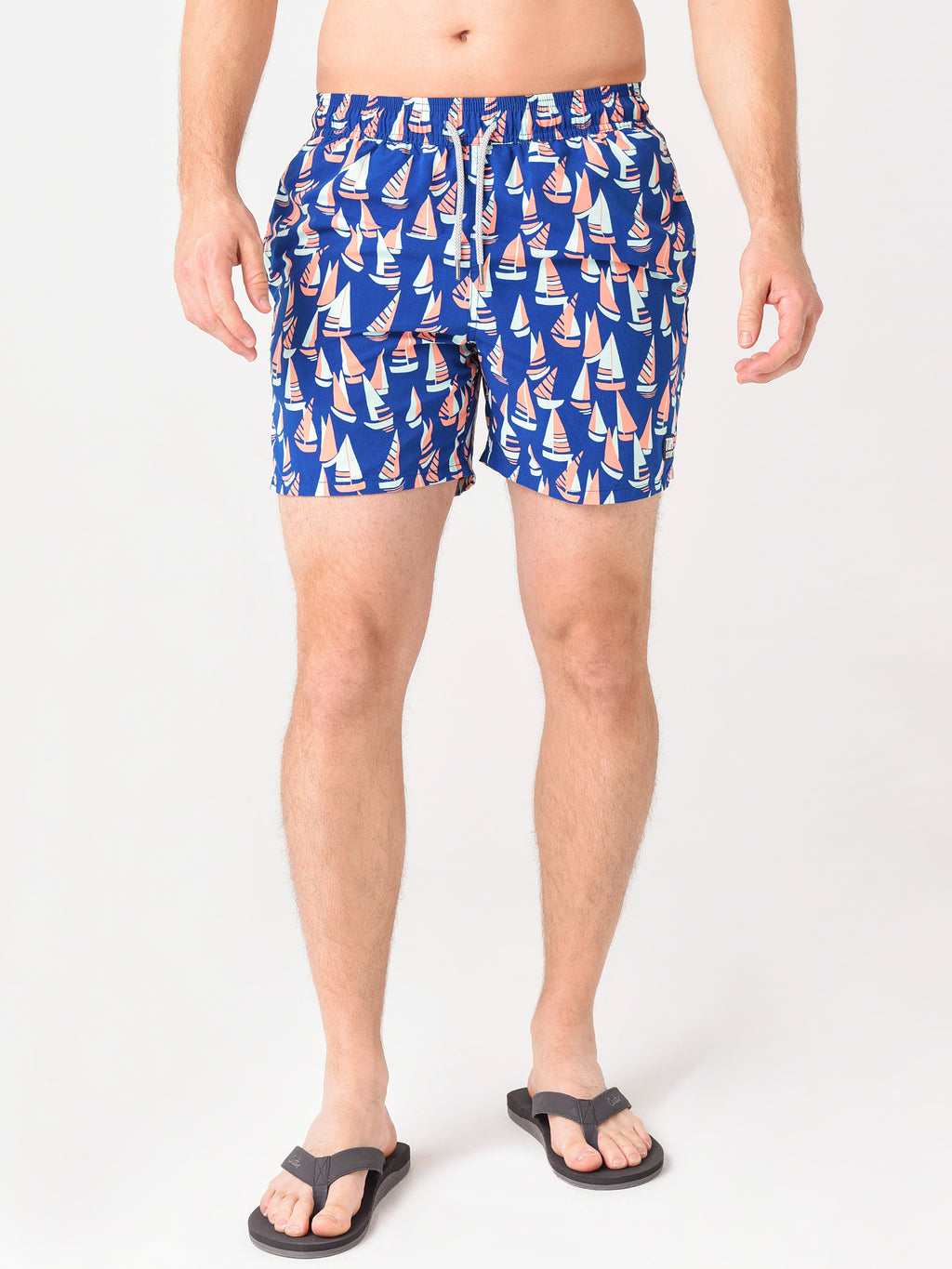 Tom & Teddy Men's Boats Swim Trunk - Saint Bernard