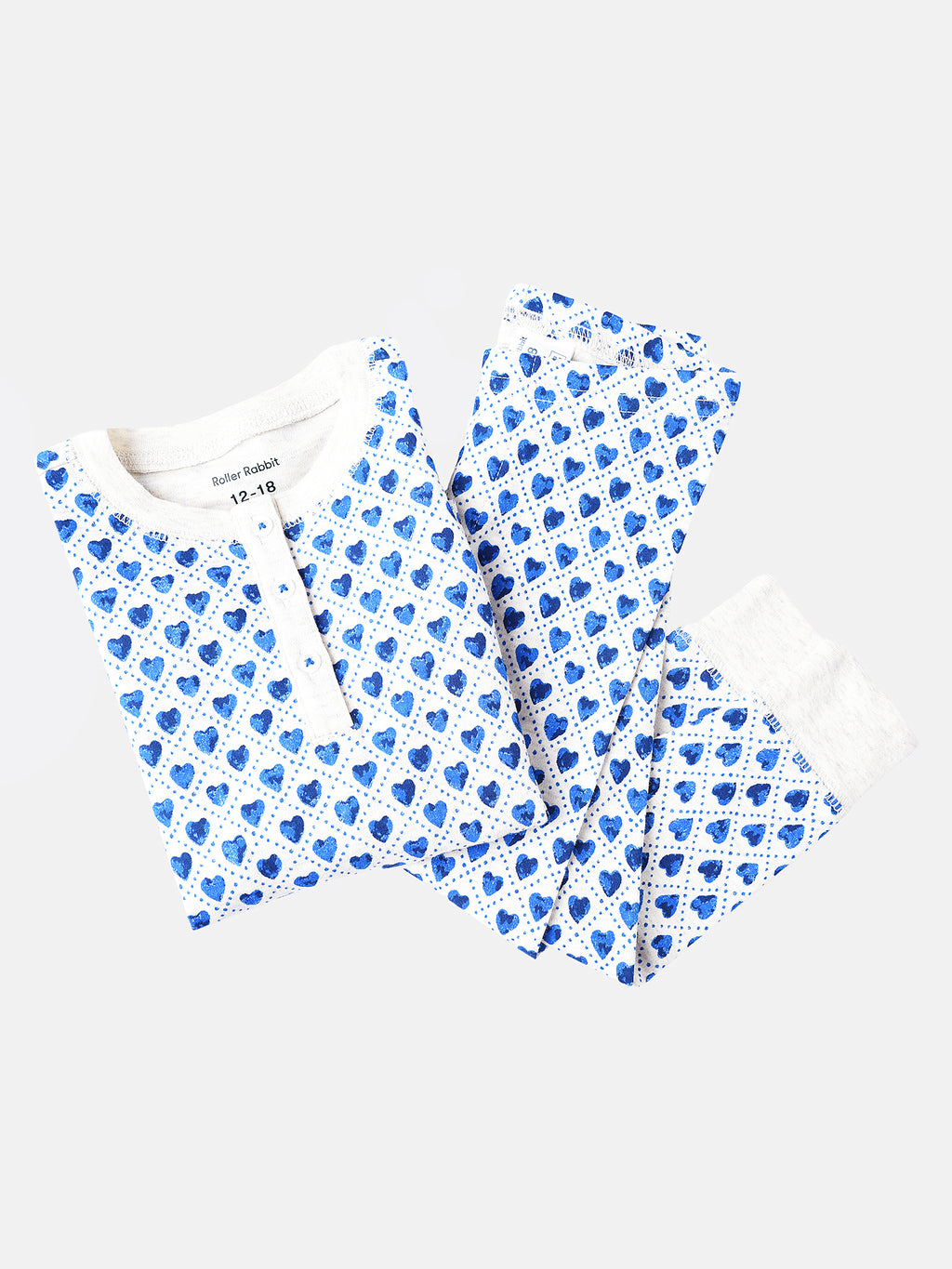 Roller Rabbit Kids' Quilted Heart Pajamas - Saint Bernard
