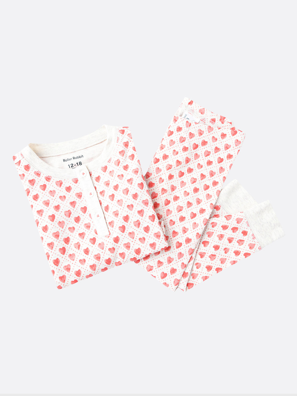 Roller Rabbit Kids' Quilted Heart Pajamas - Saint Bernard