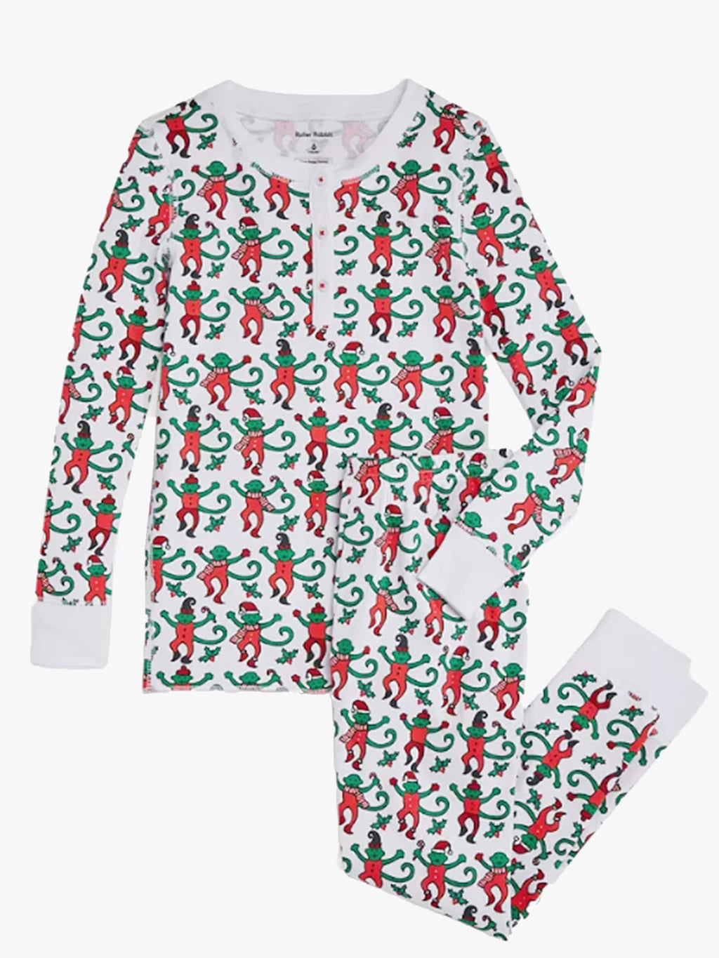 Roller Rabbit Kid's Monkey Mas Pajamas - Saint Bernard