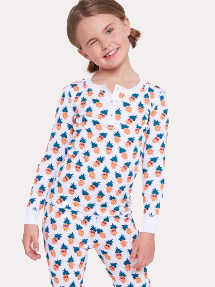 Roller Rabbit Girls' Pina & Colada Pajama Set - Saint Bernard