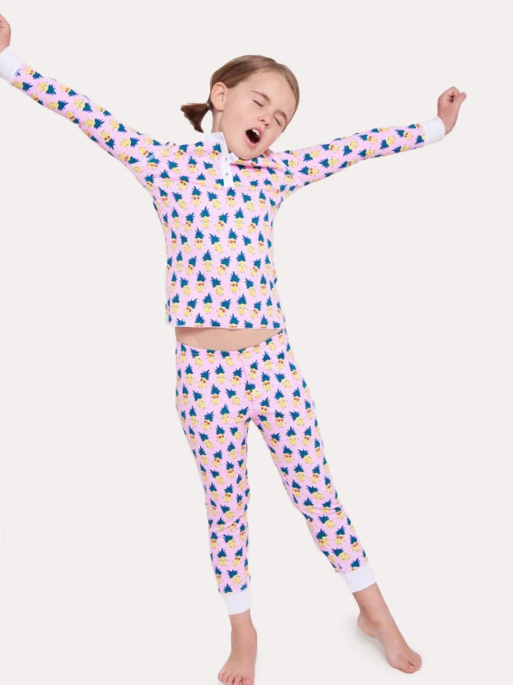 Roller Rabbit Girls' Pina & Colada Pajama Set - Saint Bernard