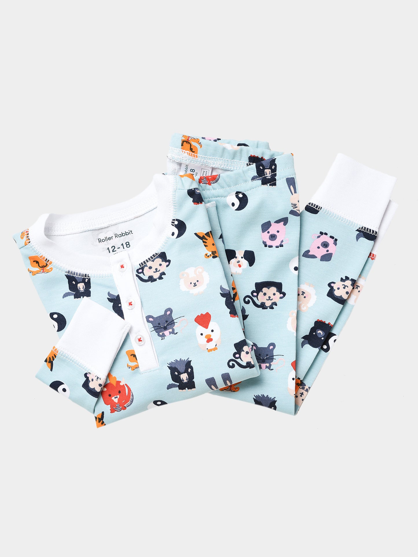 Roller Rabbit Kids' Zoo Diac Pajama Set