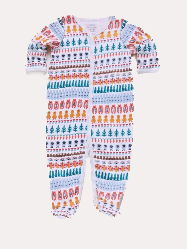 Roller Rabbits Infant Bands Weave Footie Pajamas - Saint Bernard