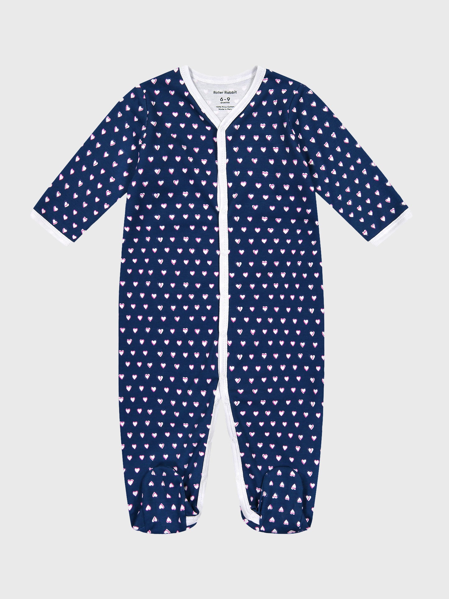Roller Rabbit Infant Hearts Footie Pajama
