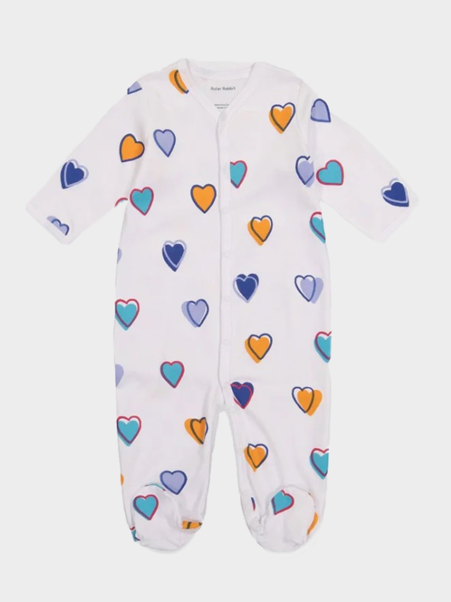 Roller Rabbit Infant Big Hearts Footie Pajamas