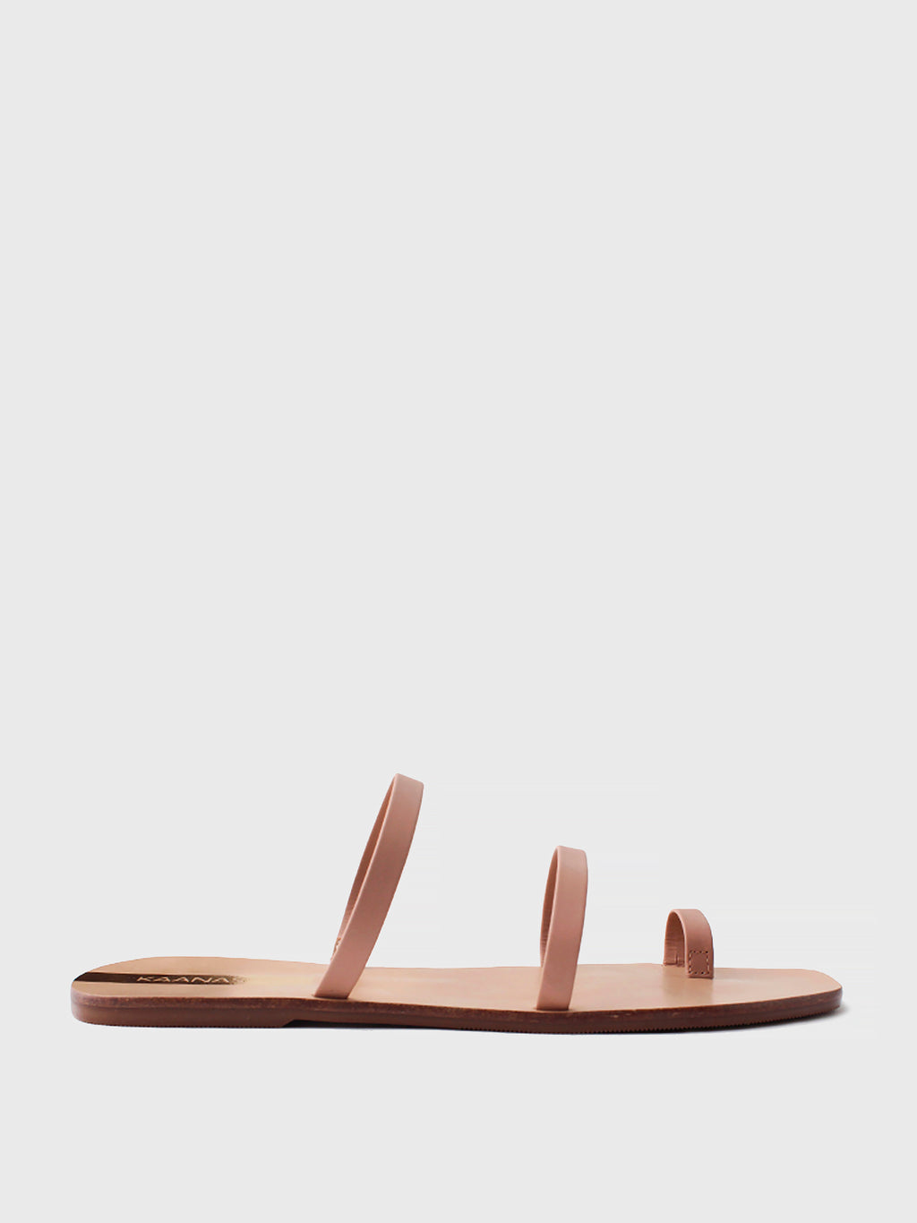 KAANAS Women's Daiane Toe Strap Leather Slide - Saint Bernard