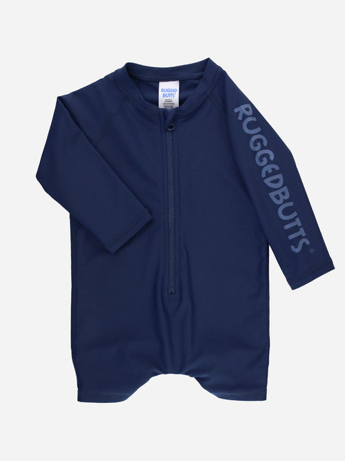Rufflebutts Baby Boys' Long Sleeve Onesie Rash Guard