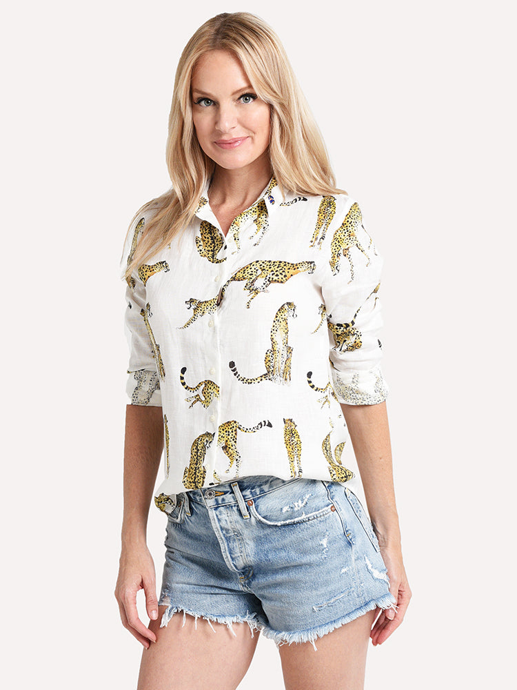Nach Bijoux Feline Whiteness Linen Shirt - Saint Bernard