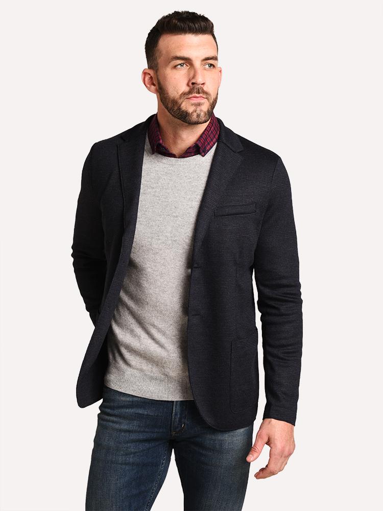 Harris Wharf London Men's 2 Button Merino Prince Of Whales Blazer - Saint Bernard