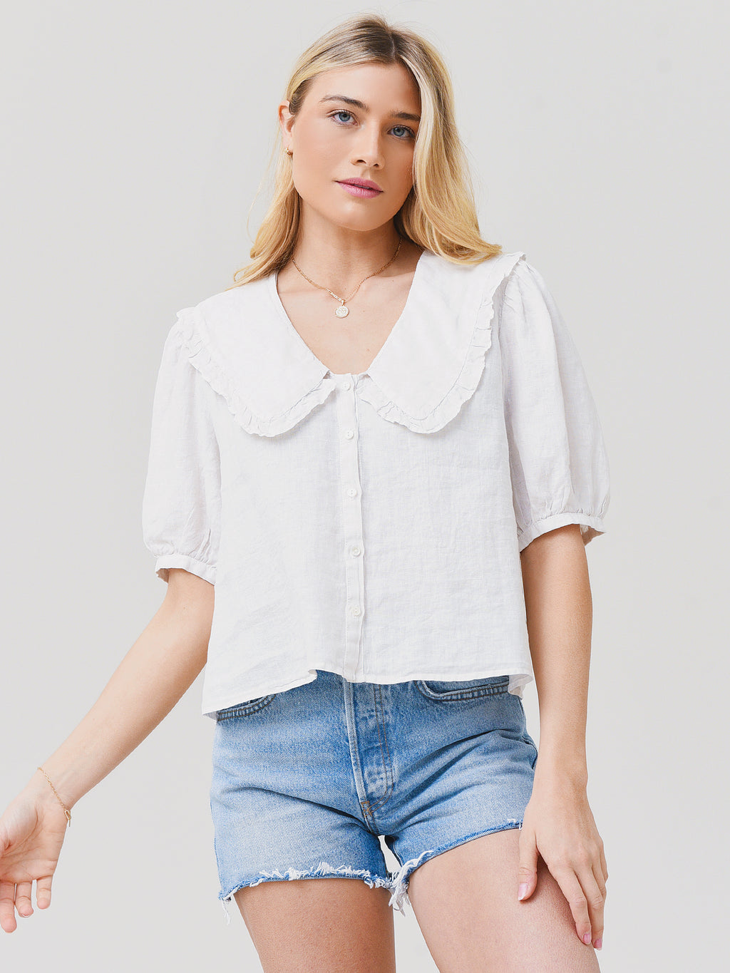 Velvet Women's Carah Linen Blouse - Saint Bernard