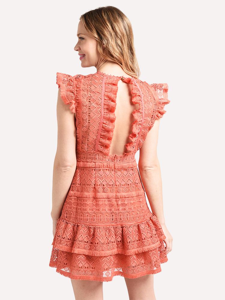 saylor orange dress Saylor Wesley Mini Dress - Orange