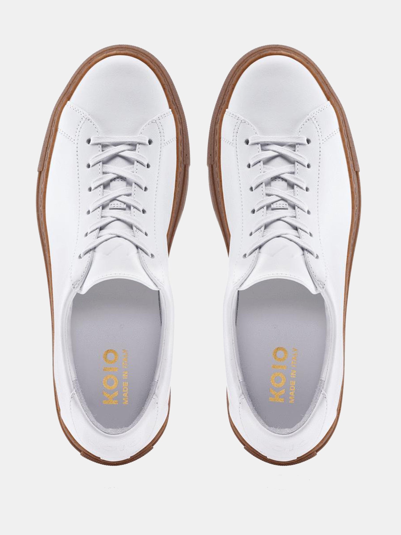 Koio Men's White Gum Capri Sneaker | $268.00 | Saint Bernard