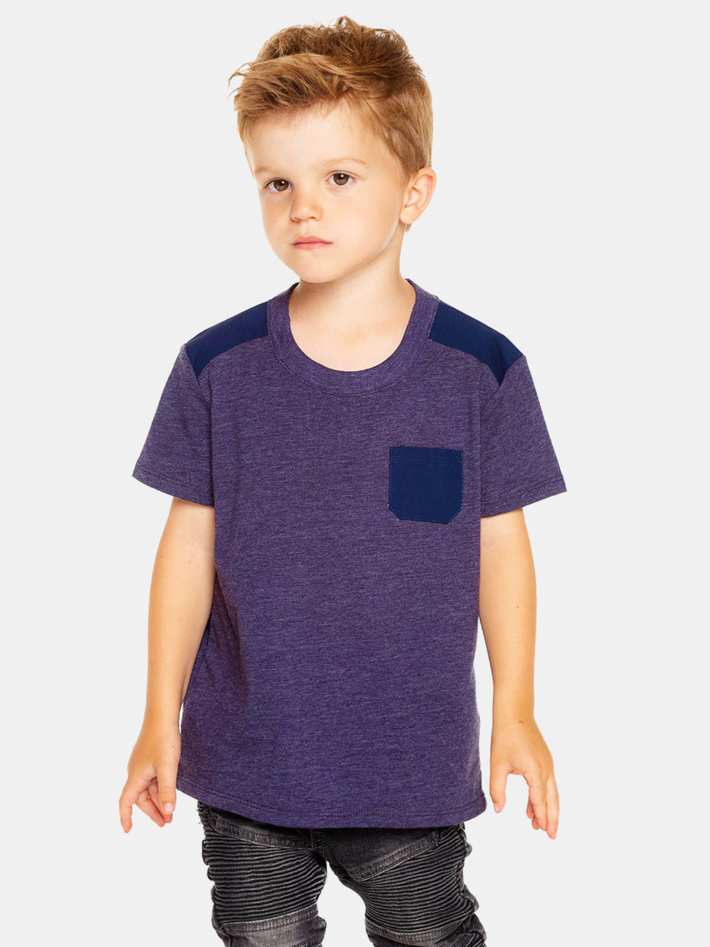Chaser Boys' Vintage Jersey Poplin Blocked Pocket Tee - Saint Bernard