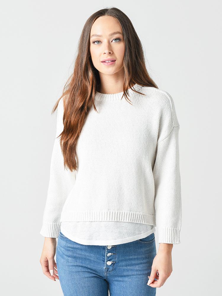 Brochu Walker Women's The Corbin Looker Layered Crewneck Sweater - Saint Bernard