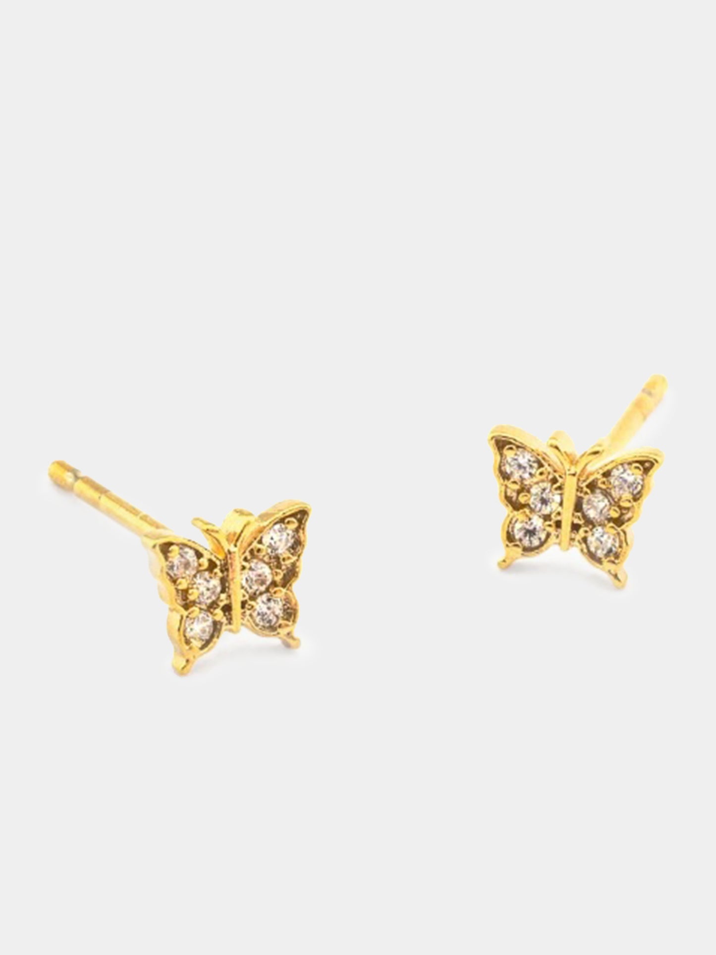 Tai Pave Butterfly Post Earrings