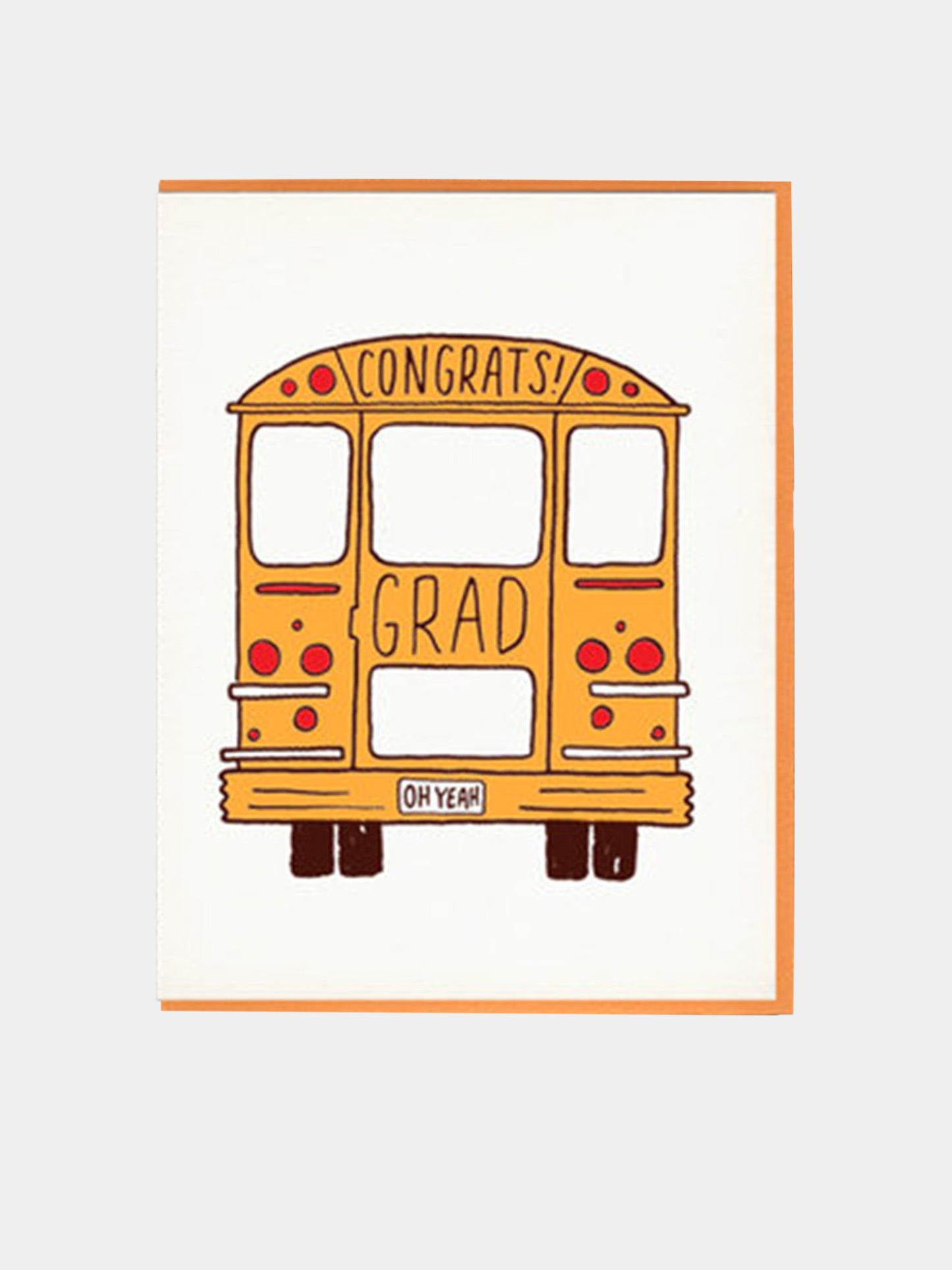 Bench Pressed Congrats Bus Greeting Card