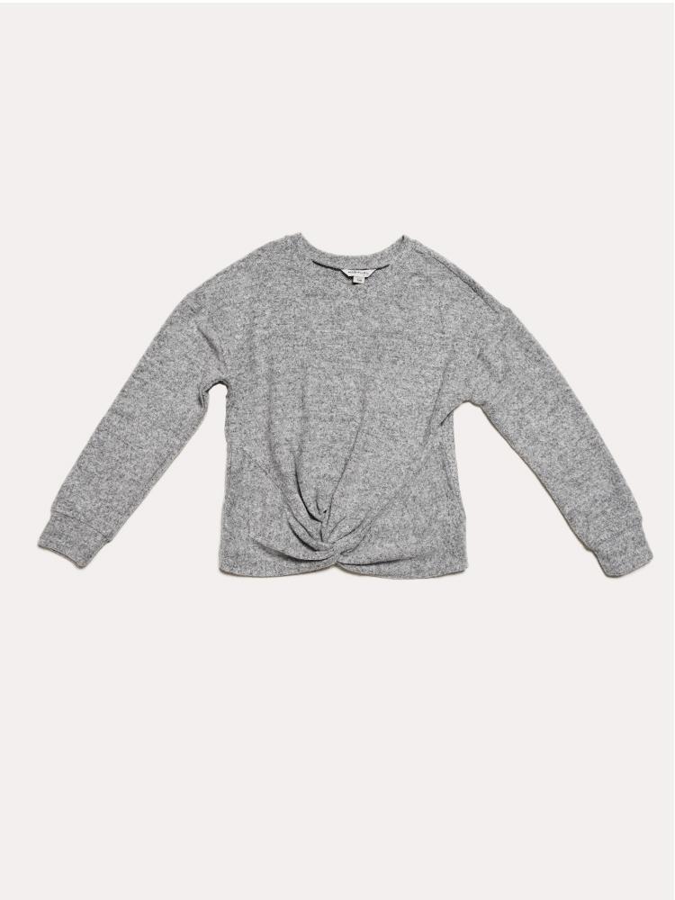 Habitual Girls' Kylie Hatchi Knit Twist Top - Saint Bernard