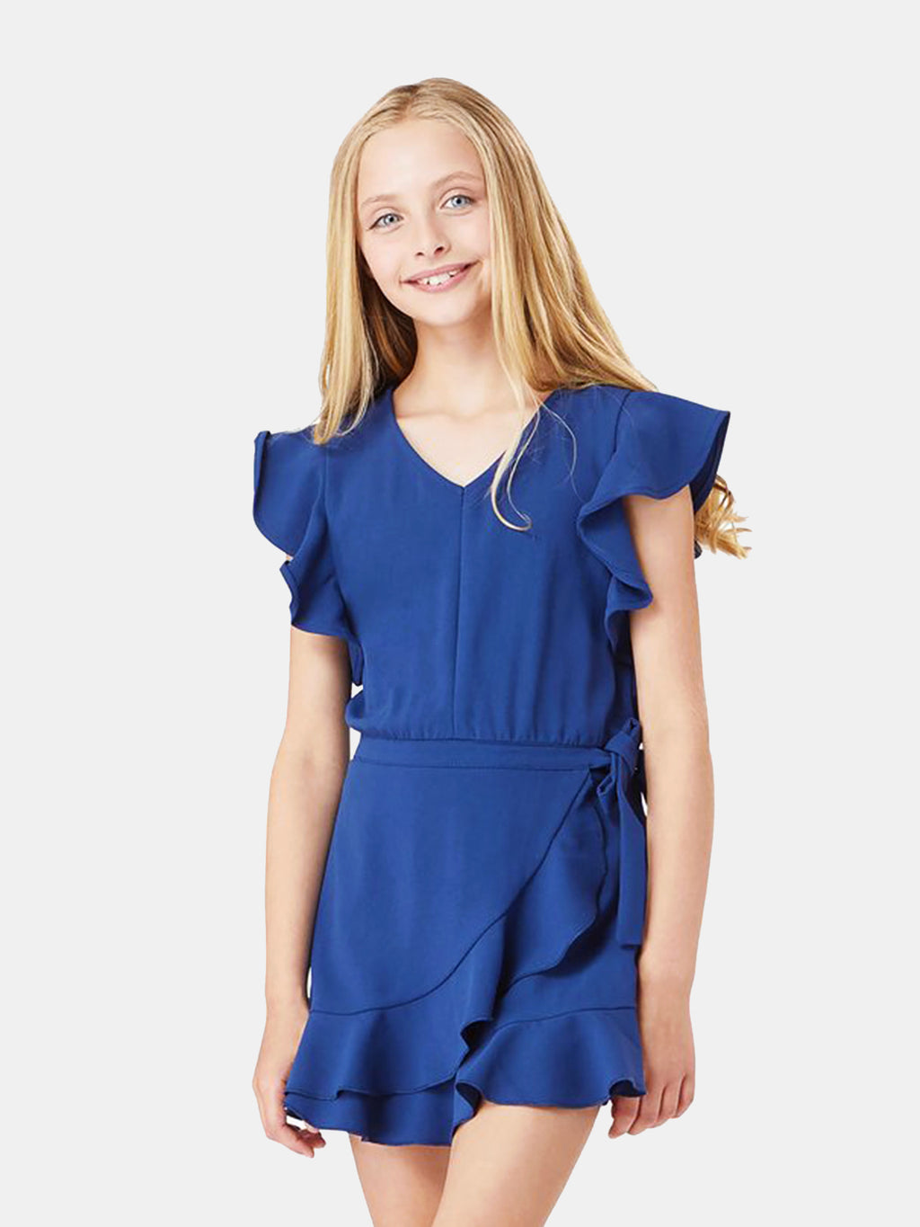 Habitual Girls' Daisi Wrap Romper - Saint Bernard
