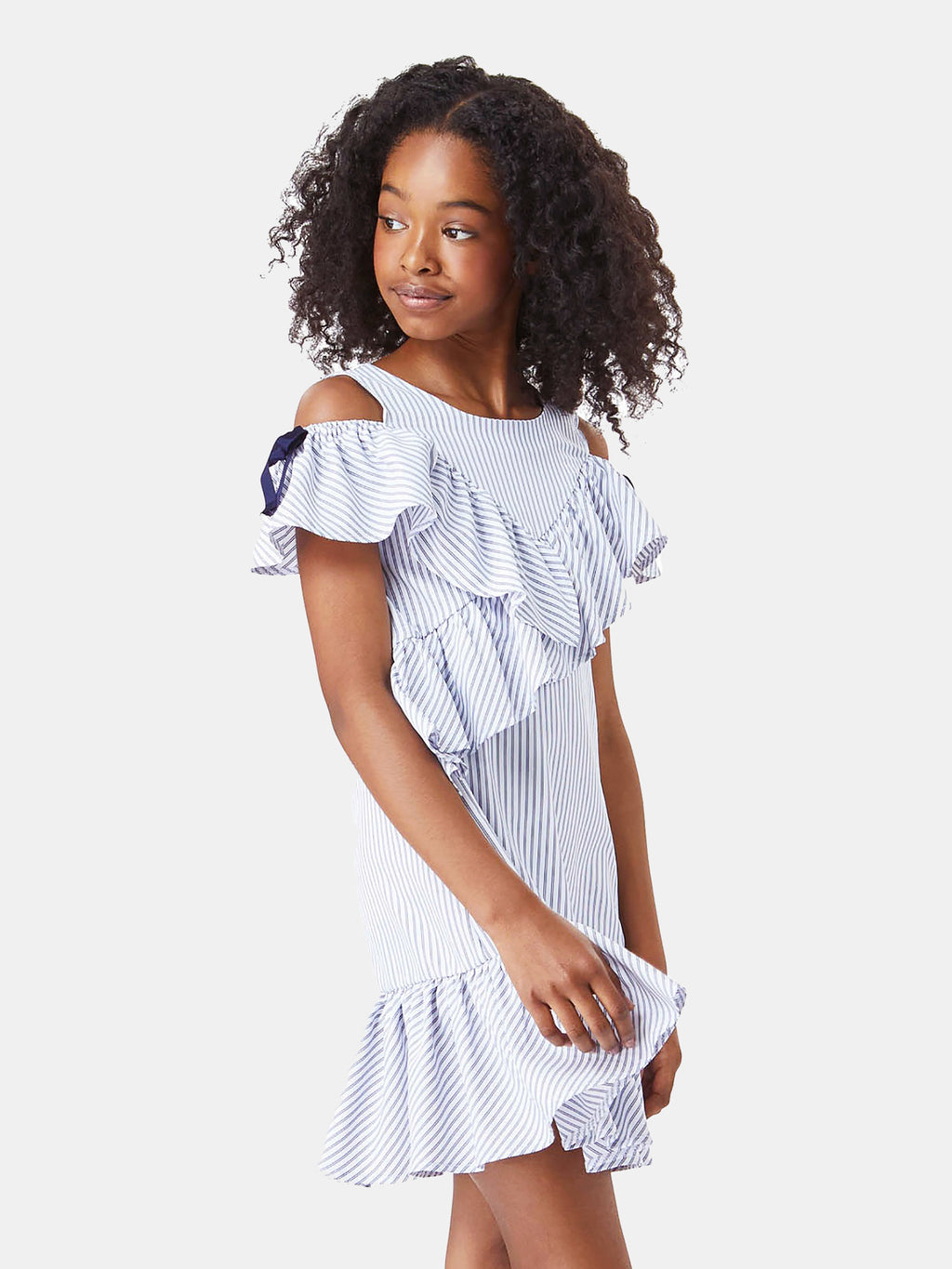 Habitual Girls' Jael Ruffle Shift Dress - Saint Bernard