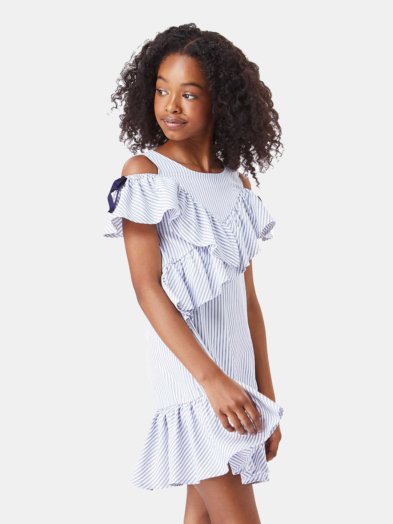 Habitual Girls' Jael Ruffle Shift Dress - Saint Bernard
