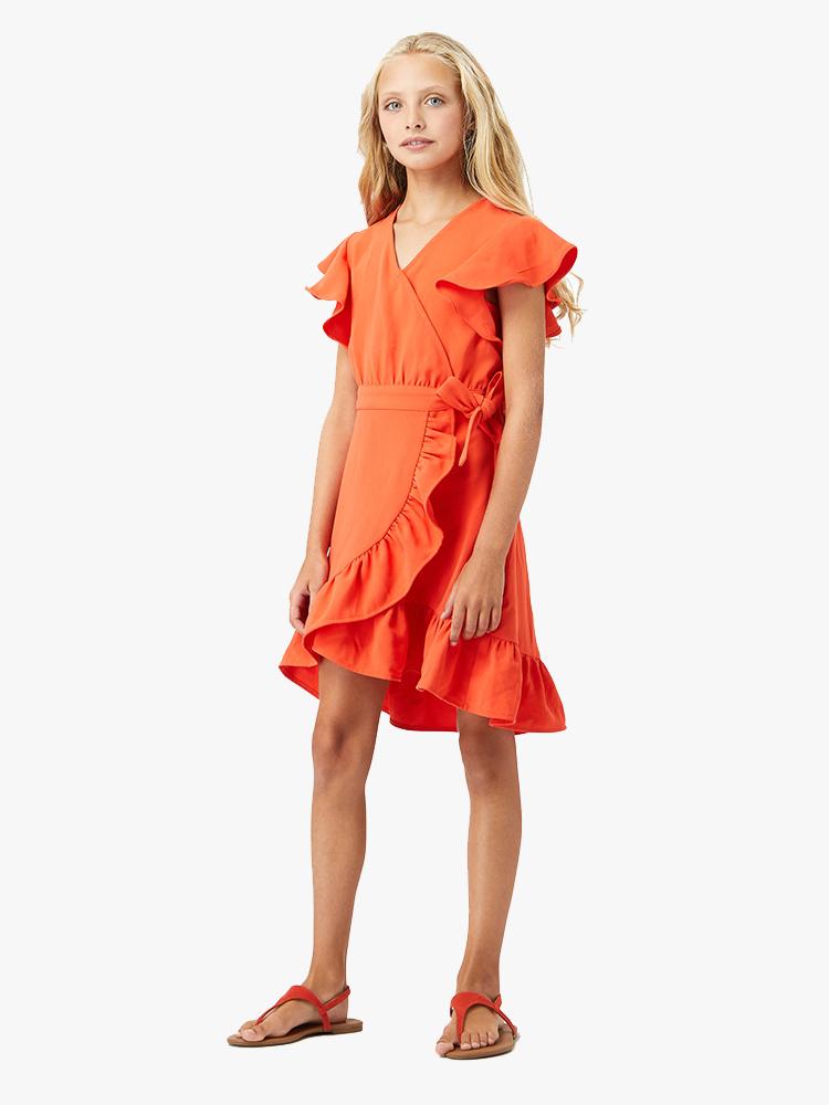 Habitual Girls’ Shae Wrap Dress - Saint Bernard