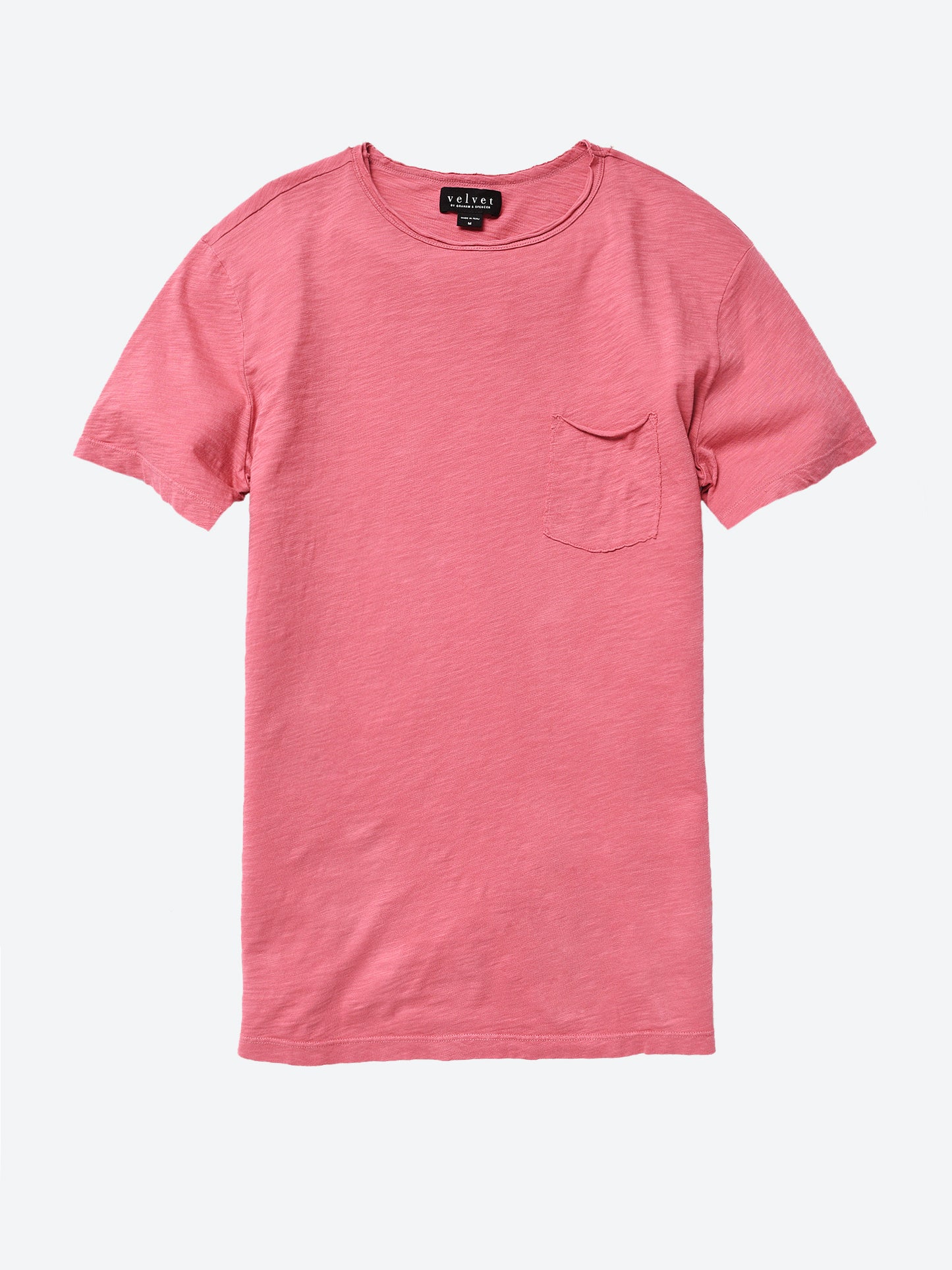 Velvet Men's Chad Raw Edge Cotton Slub Pocket Tee - Saint Bernard