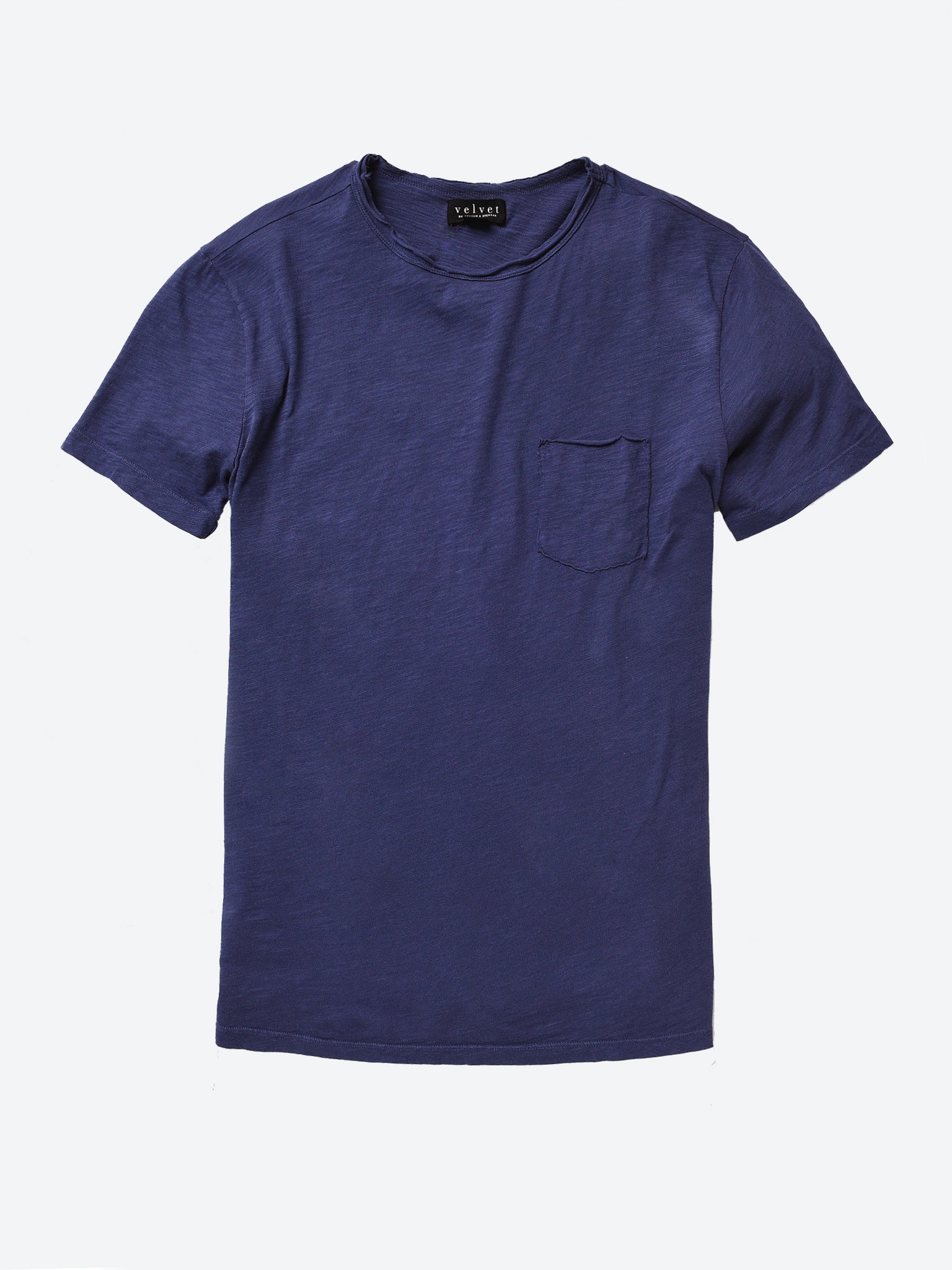 Velvet Men's Chad Raw Edge Cotton Slub Pocket Tee - Saint Bernard