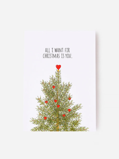 Humdrum Paper Fir Christmas Card - Saint Bernard