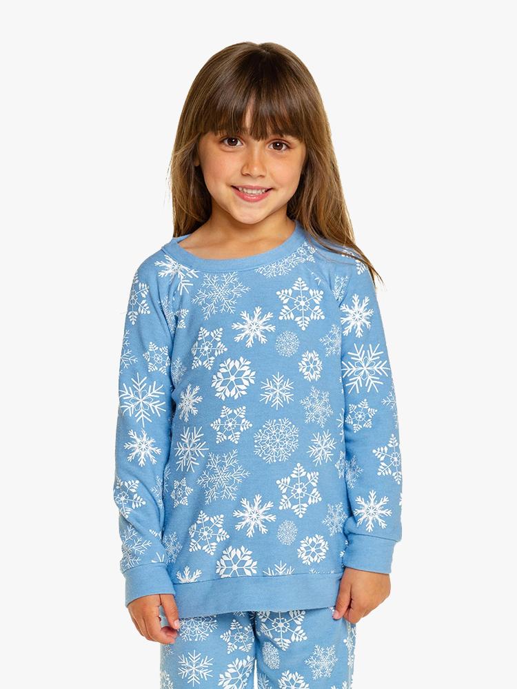 Chaser Girls' Cozy Knit Raglan Pullover - Saint Bernard