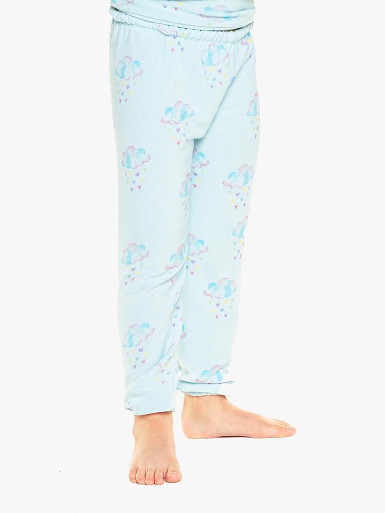 Chaser Girls' Cozy Knit Sweat Pant Waterfall - Saint Bernard