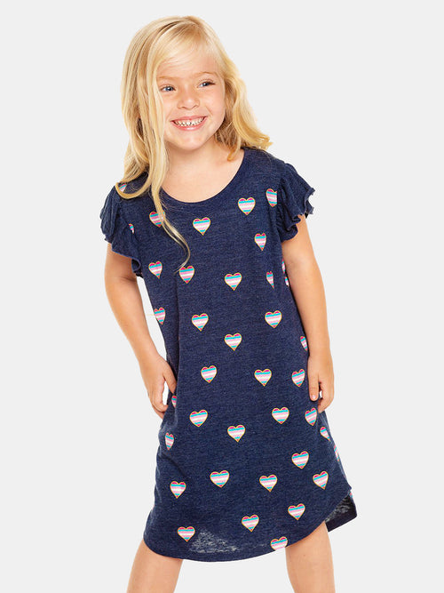 Chaser Girls' Beach Hearts Dress