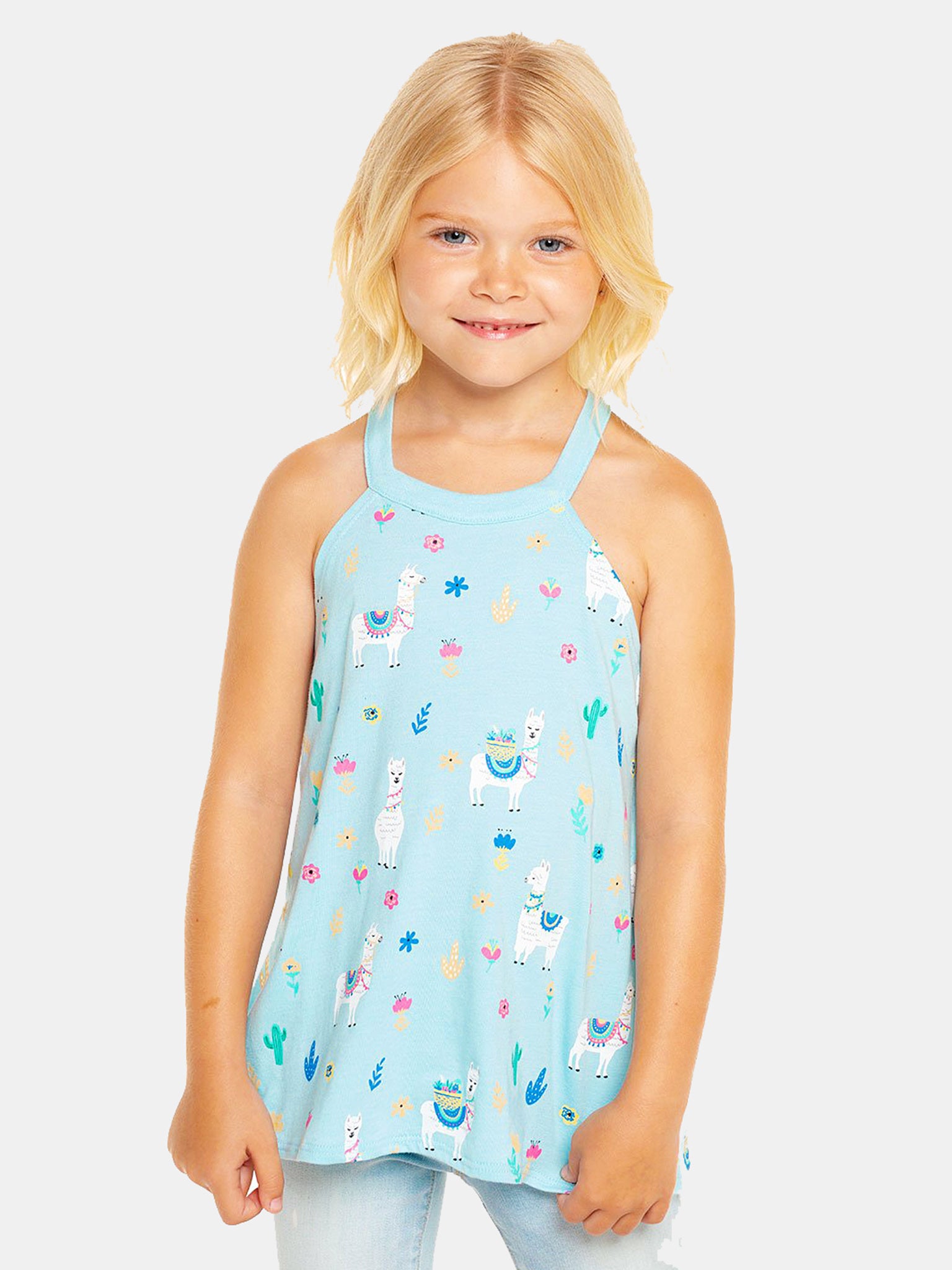 Chaser Girls' Llama Life Tank - Saint Bernard