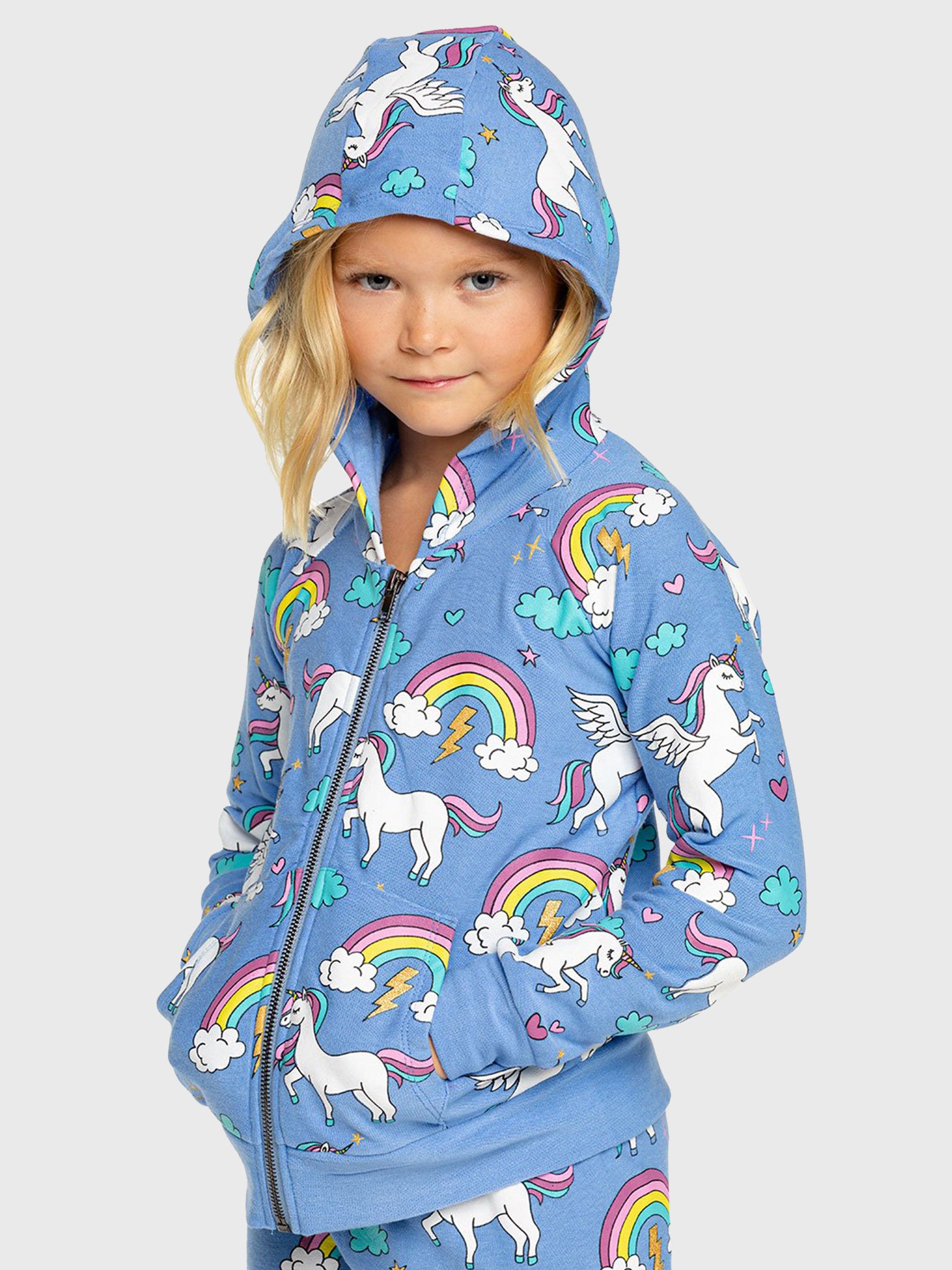 Chaser Girls' Rainbow Unicorn Hoodie - Saint Bernard
