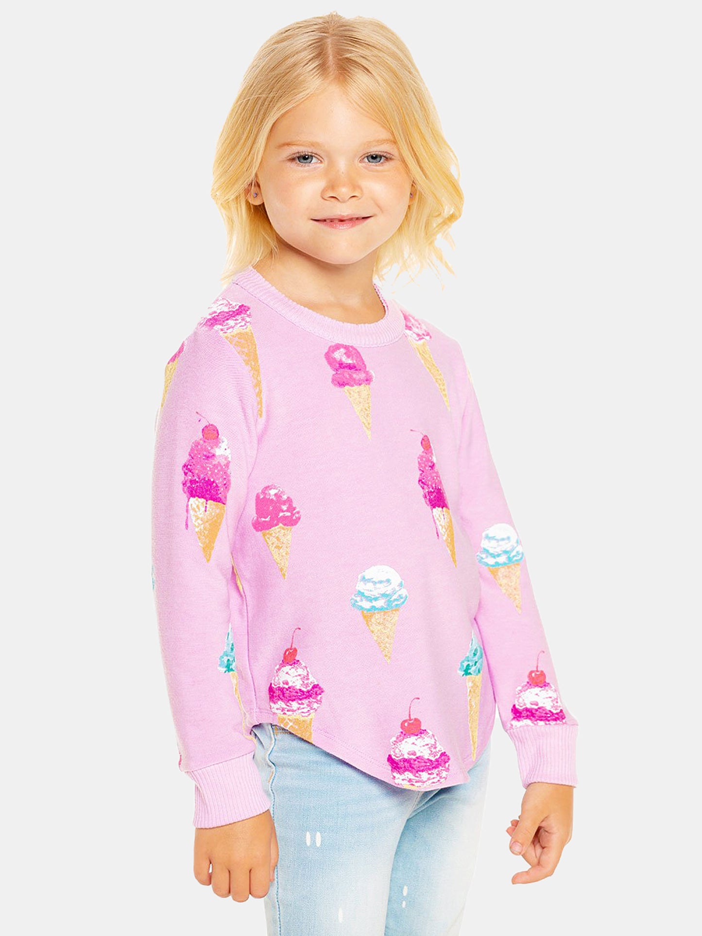 Chaser Girls' Yummy Cones Cozy Knit Pullover