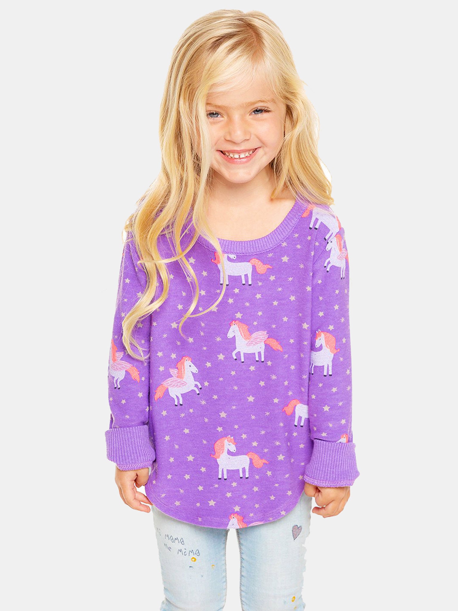 Chaser Girls' Unicorn Dream Pullover Sweatshirt - Saint Bernard