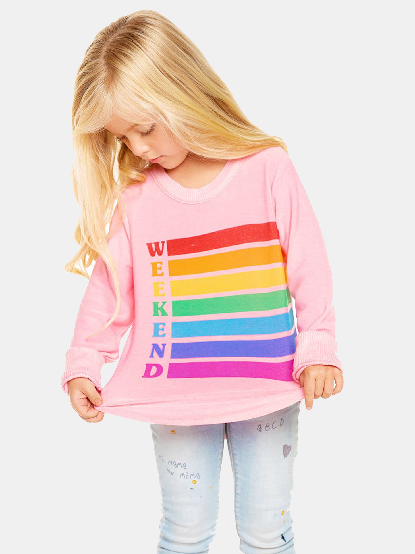 Chaser Girls' Weekend Cozy Knit Pullover Sweatshirt - Saint Bernard