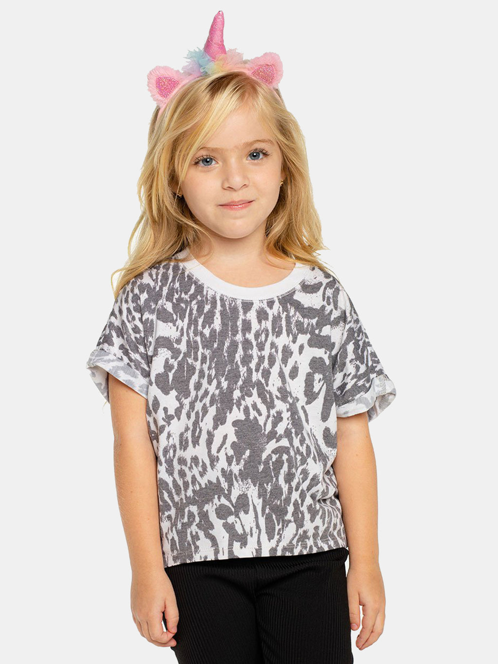 Chaser Girls' Rpet Vintage Jersey Hi Lo Roll Sleeve Boxy Tee - Saint Bernard
