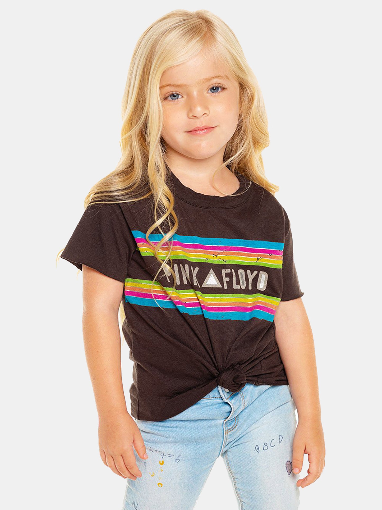 Chaser Girls' Pink Floyd Neon Stripes Tee - Saint Bernard