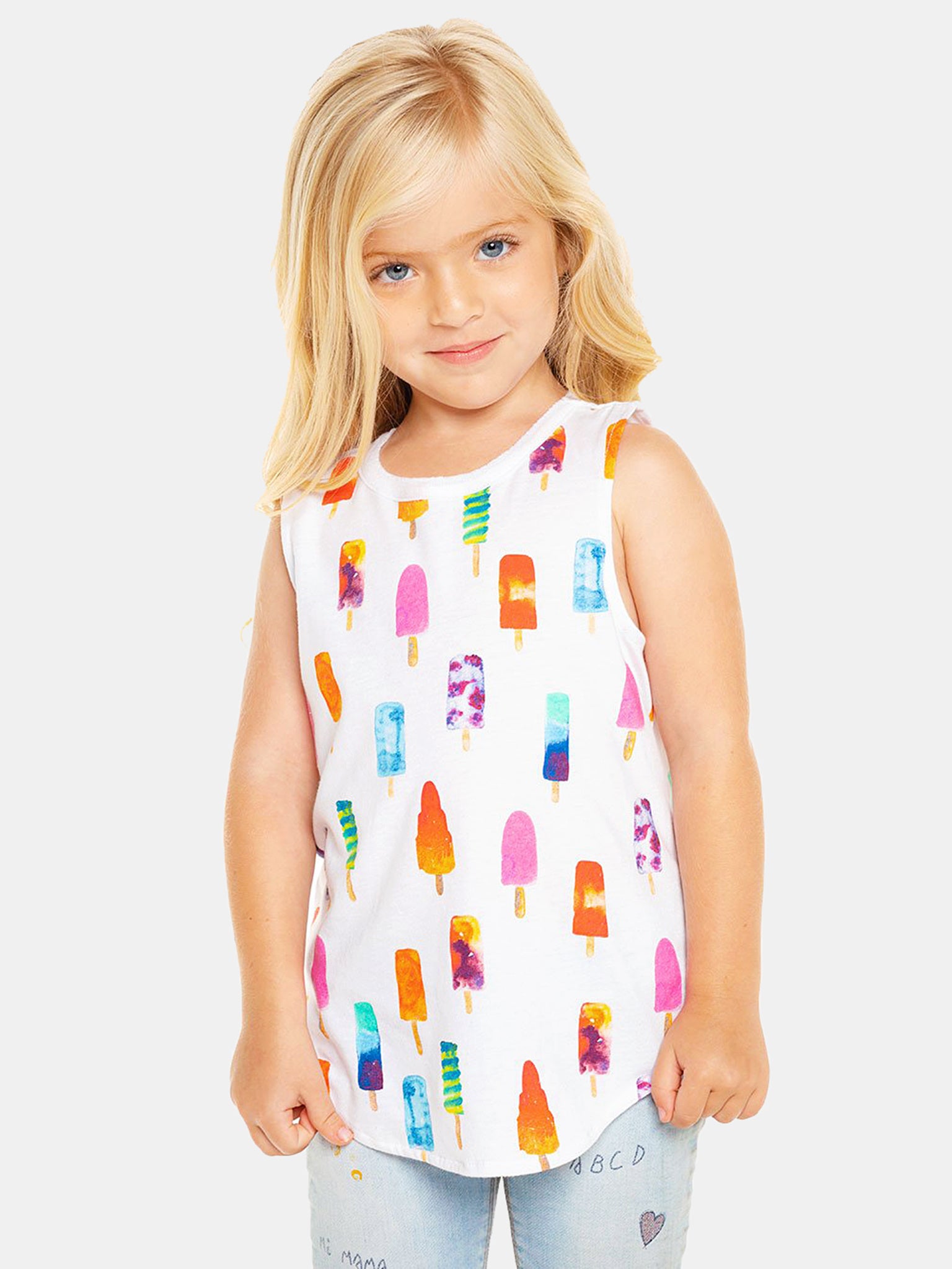 Chaser Girls' Popsicle Muscle Tank - Saint Bernard