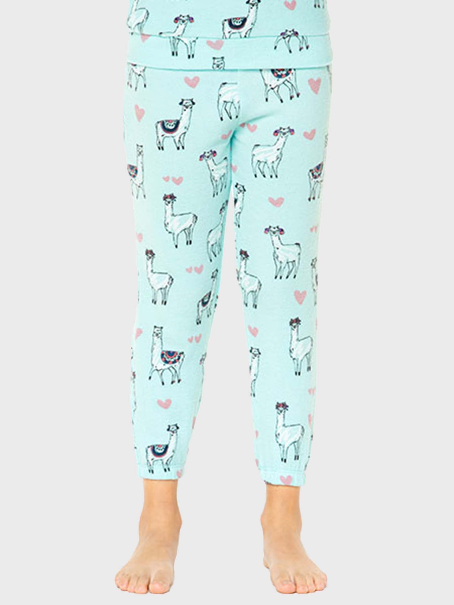 Chaser Girls' Llama Love Pant - Saint Bernard