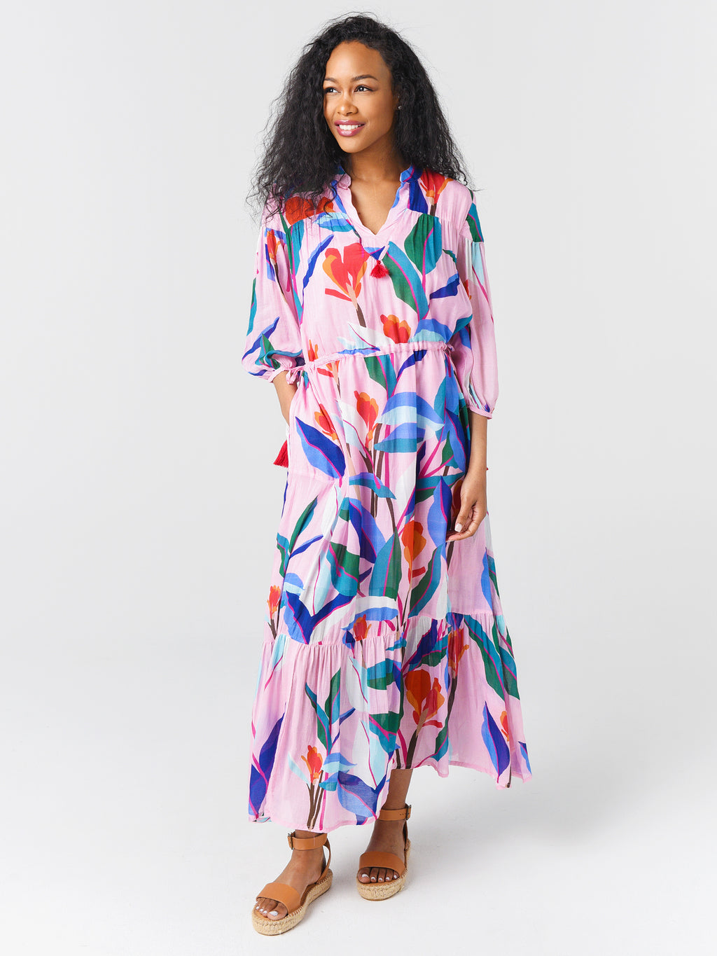 Oliphant Women's Cinched Waist Maxi Dress - Saint Bernard