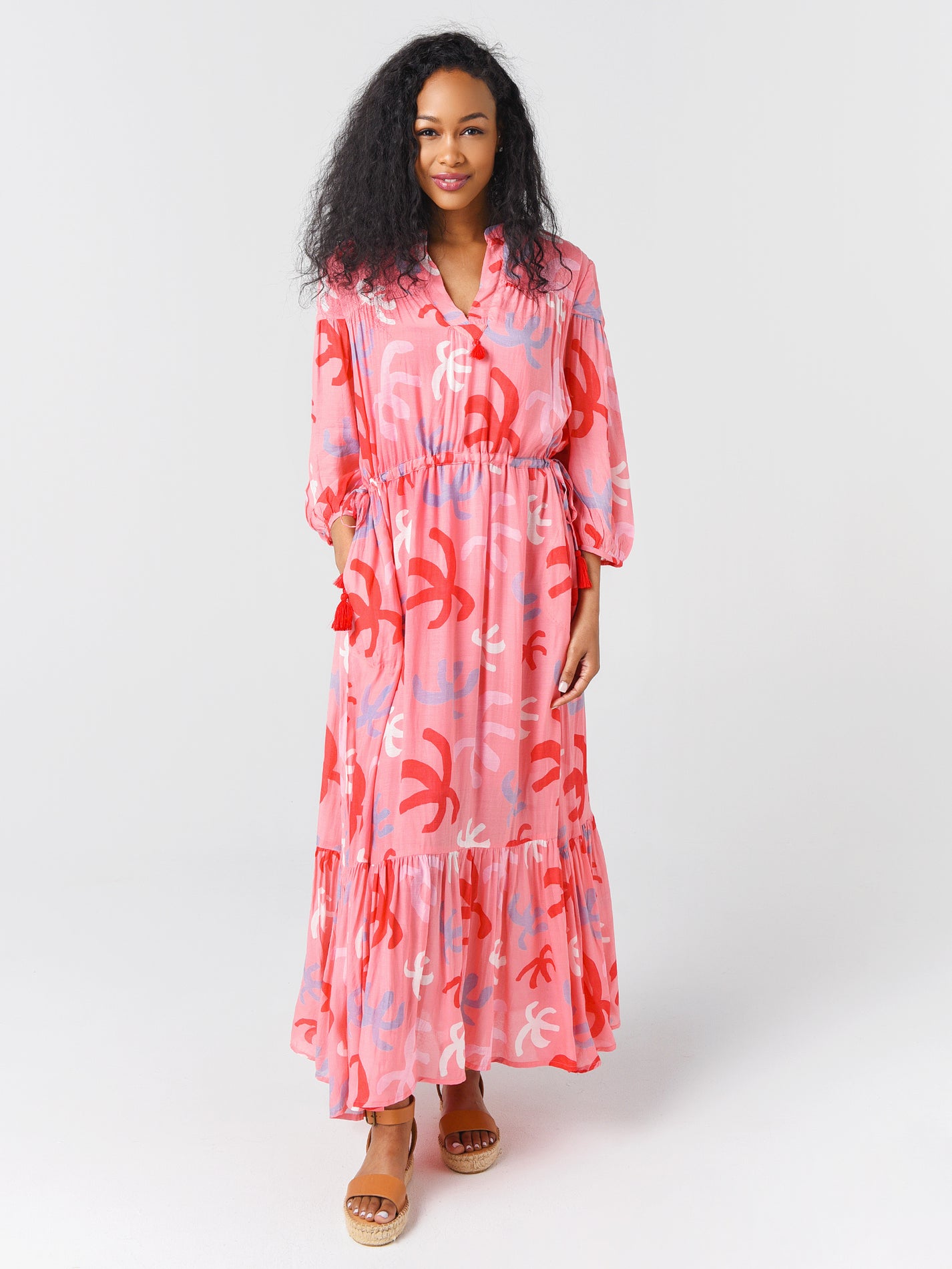 Oliphant Women's Cinched Waist Maxi Dress