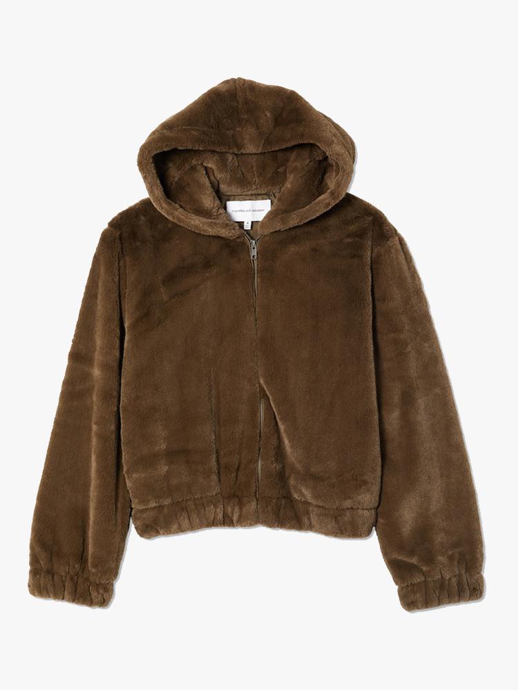 Cupcakes And Cashmere Breda Faux Fur Bomber Jacket - Saint Bernard