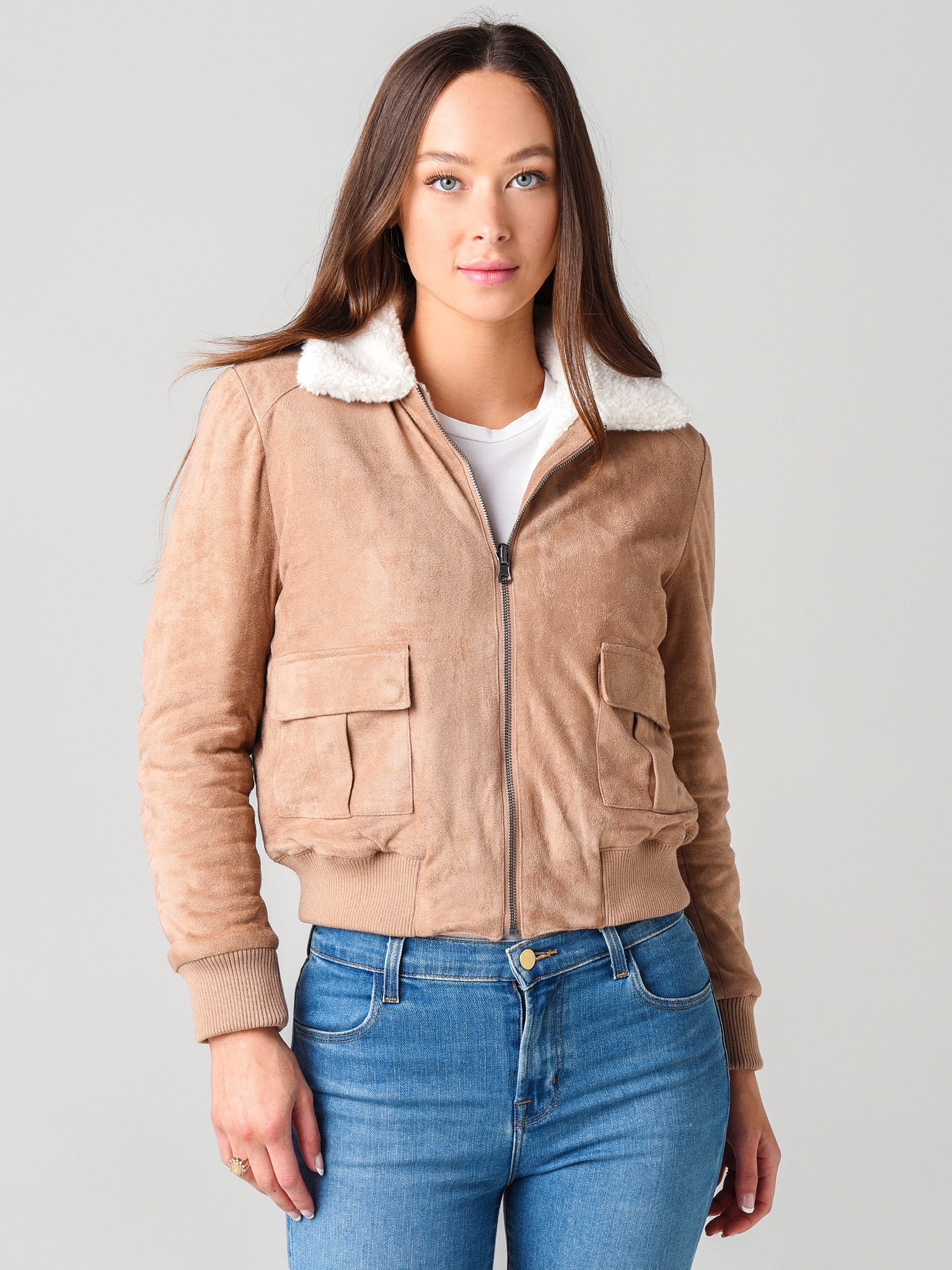 Cupcakes and Cashmere Miley Bomber Jacket - Saint Bernard